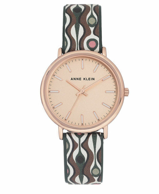 Anne Klein Women's Multi Faux Leather Strap Watch Style: AK/3332RGMT