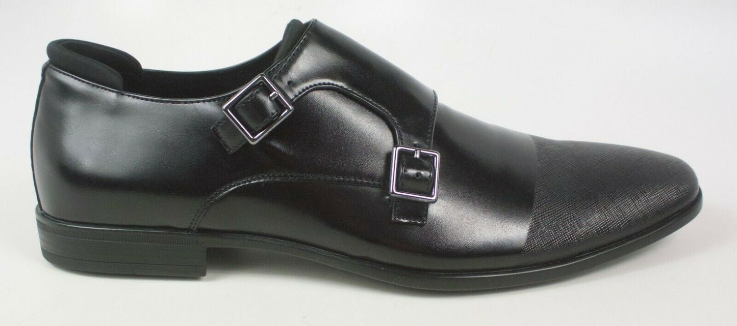 Kenneth Cole Reaction Men's Edison Double Monk Strap Shoes. Black