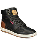 LEVI'S Men's Black/Tan Comfort Supportive Casual High Top Sneaker Boot Size 10