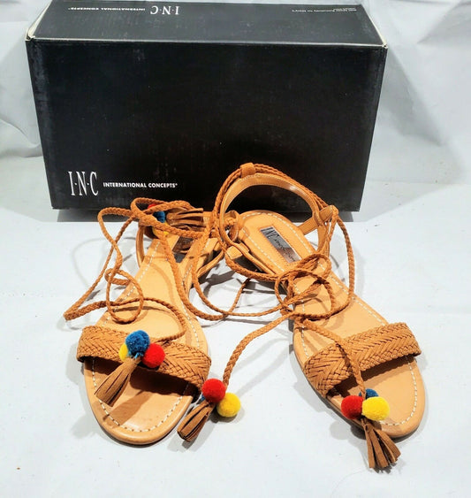 INC International Concepts Women's Ganice Two-Piece Lace- Golden Cognac  Size 9M
