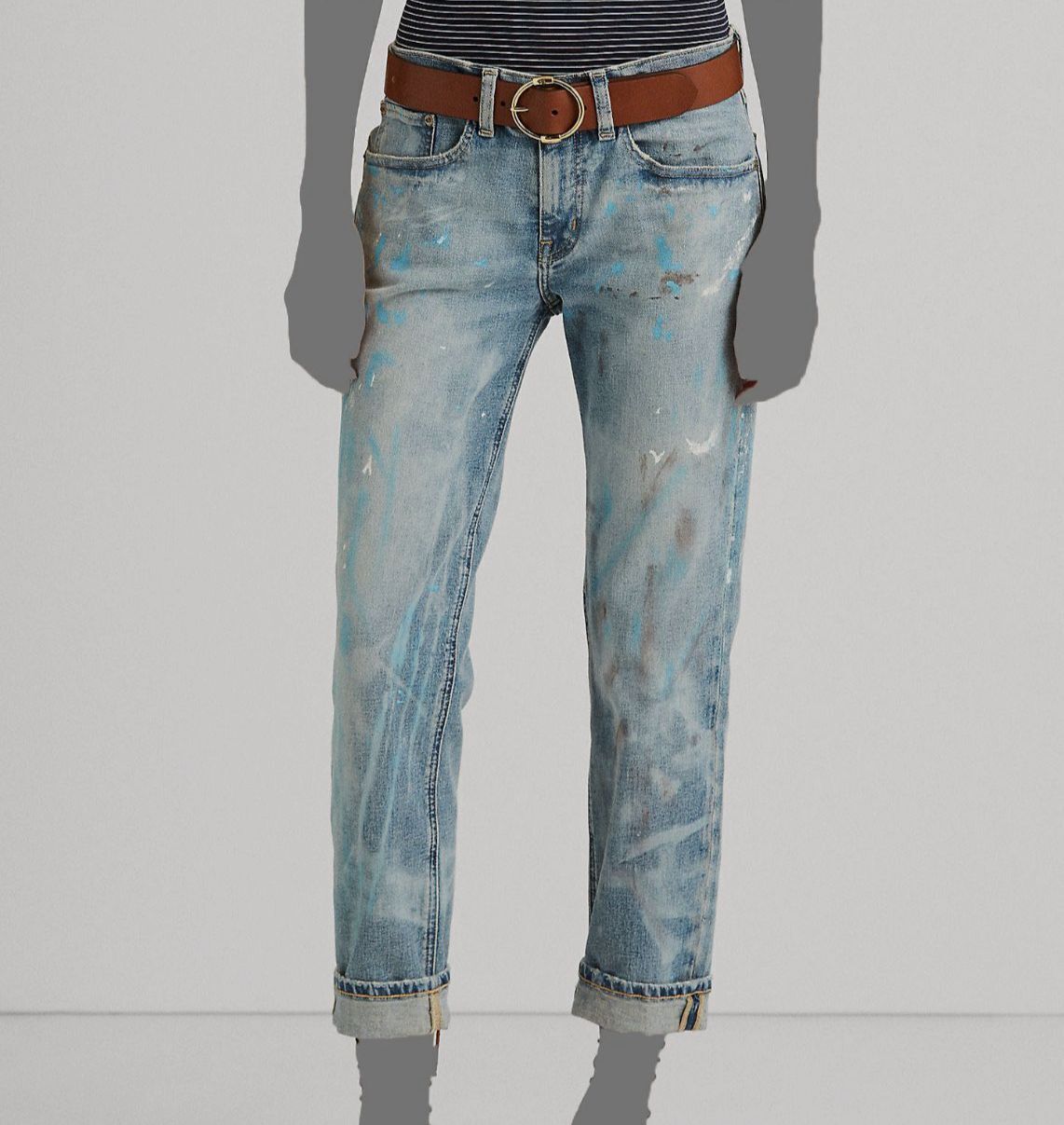 Lauren Ralph Lauren Womens  Petite Relaxed Tapered Jeans  Color Saint Tropez Wash Size 8P