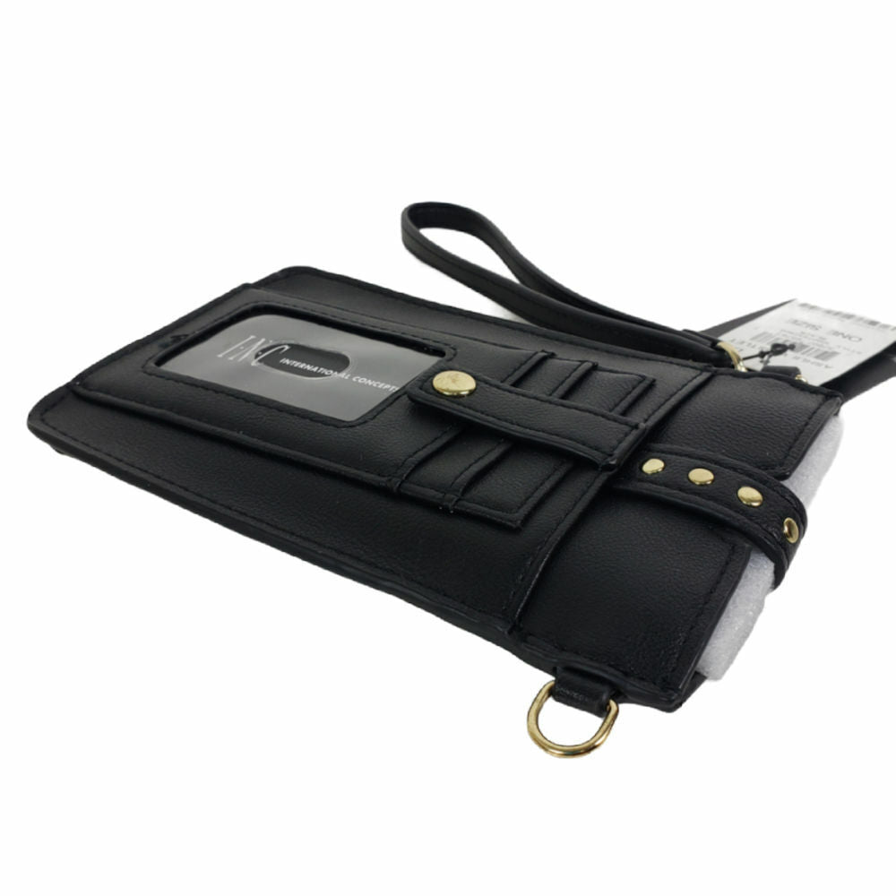 INC International Concepts Ashlii Phone Wristlet Crossbody Pouch Fits Iphone 8 plus/Smaller  Color Black