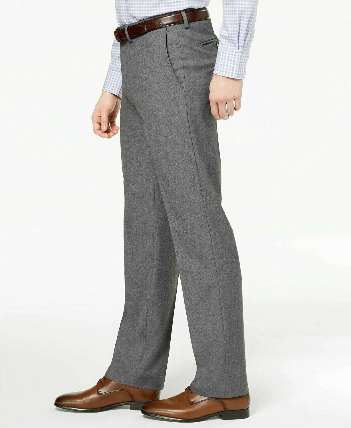 Ryan Seacrest Men’s Ultimate Modern-Fit Stretch Dress Pants Color Gray  W33xL30