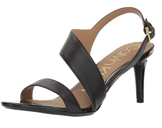 Calvin Klein Women's Lancy Heeled Sandal Color Black Size 10 M