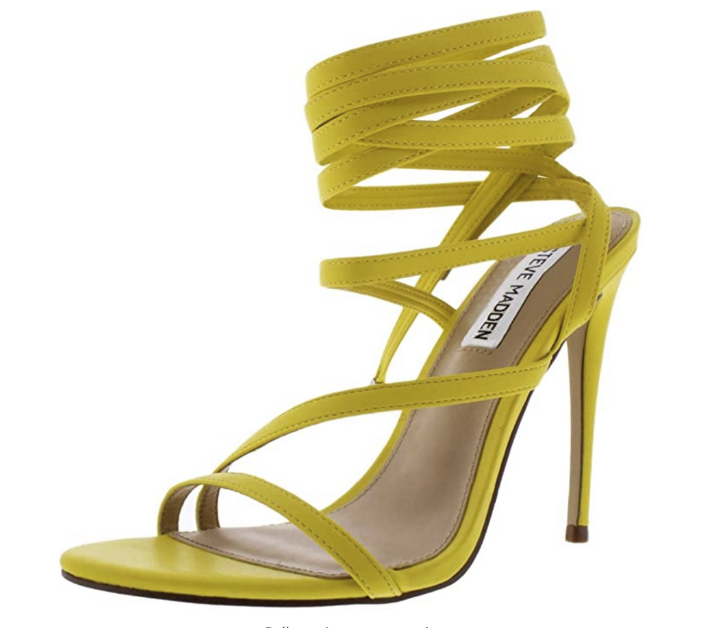 Steve Madden Women's Amberlyn Heeled Sandal Color: Yellow  Size: 8 M