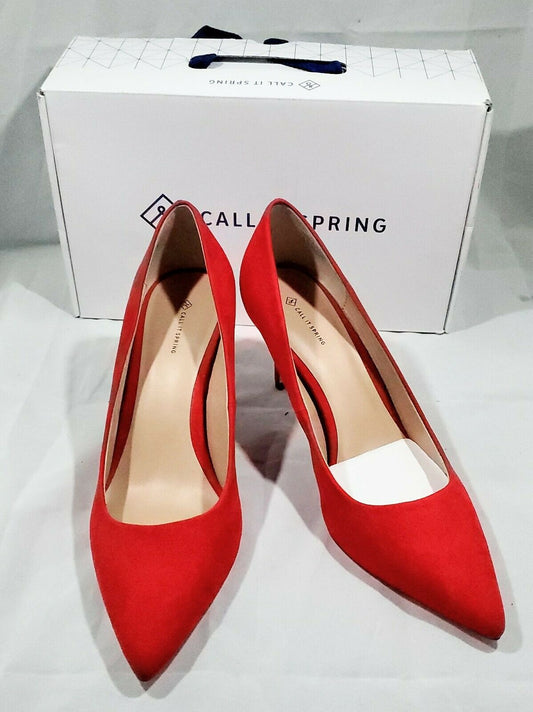 Call It Spring Women's Fririen Pumps  Color Red Size 10M