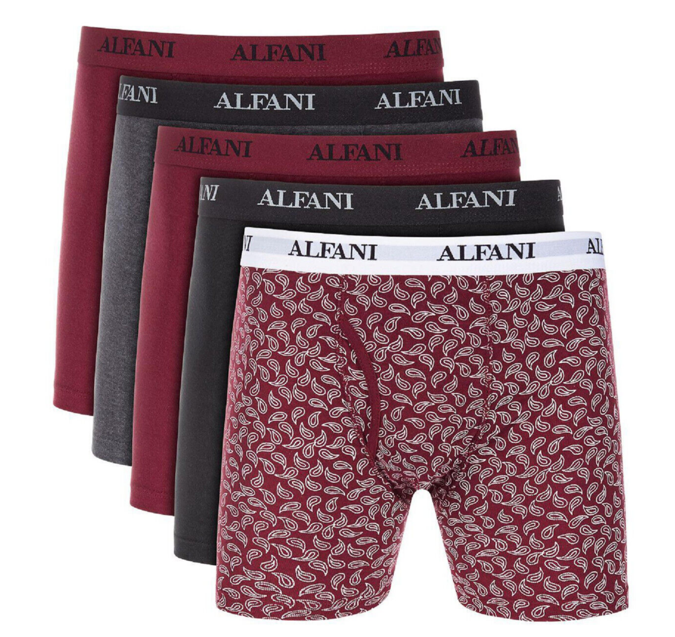 Alfani Mens Camo Boxer Briefs - 5 pk  Multicolor Size S
