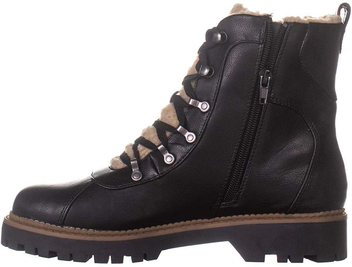 Style & Co Morggan Lace-Up Combat Booties  Color Black Size 8M