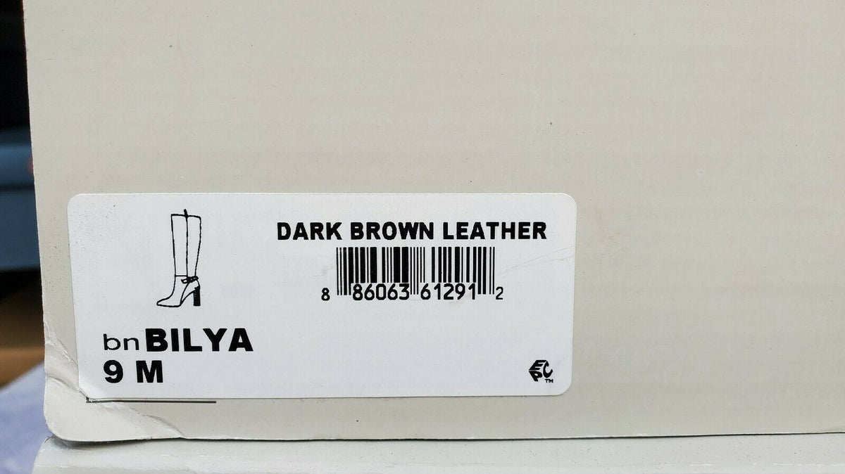 Bandolino Women's Tall Fashion Boot Color Dark Brown Leather Size 9