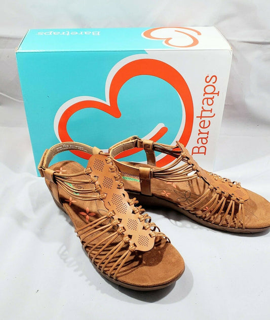 Baretraps Haydin Gladiator Women's Casual Sandal  Color Caramel  Size 10M