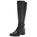 Naturalizer Women's Kelso High Shaft Boots Knee Color Black Wide Calf Size 10M