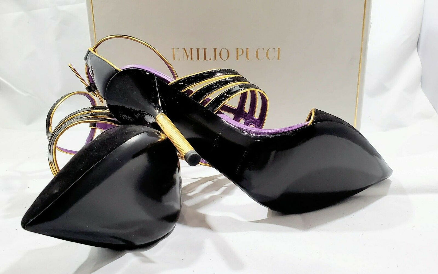 Emilio Pucci Black Suede T Strap Pumps   Size: 40 (10 US)
