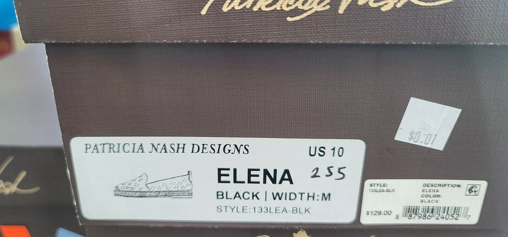 Patricia Nash Women's Elena Espadrille Flats Black Size 7M