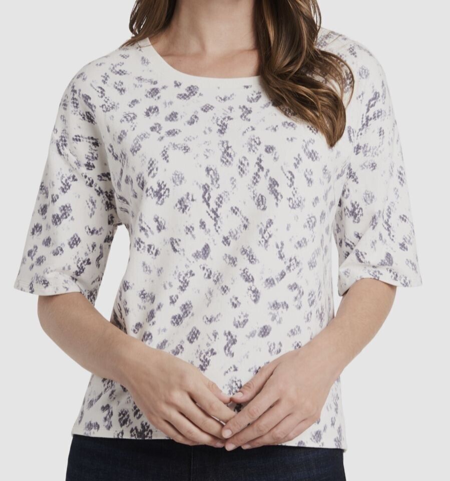 Vince Camuto Womens Elbow Sleeve French Terry Top   Color Pearl Ivory Size L
