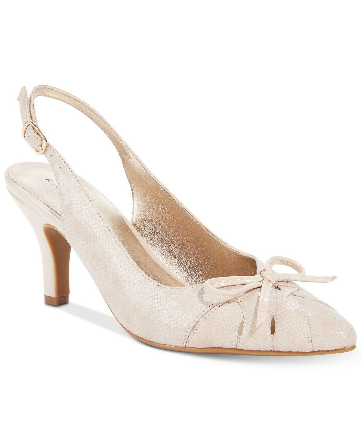 Karen Scott Women's Glenna Slingback Pumps  Ivory Size 6.5