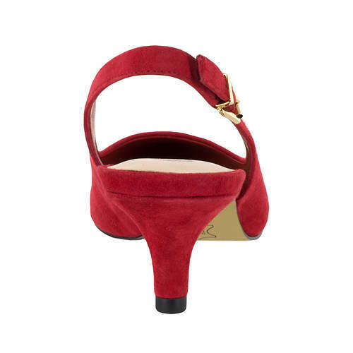 Bella Vita Womens Scarlett Slingback Pumps Red Kidsuede  Size 8.5M