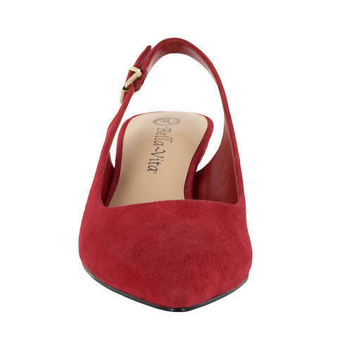 Bella Vita Womens Scarlett Slingback Pumps Red Kidsuede  Size 8.5M