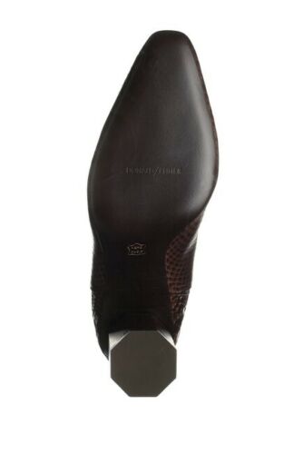 Donald Pliner Laila Snake Embossed Bootie DARKBROWN Various Sizes