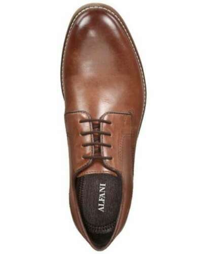 Alfani Men's Phillip Oxfords Lace-Up Dress Shoes  Tan Leather Size 9