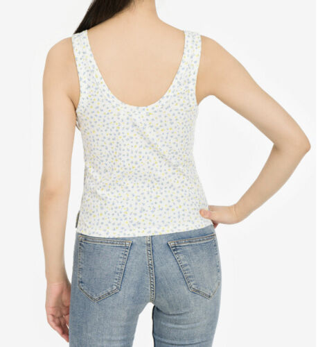 Hippie Rose  Junior Tank Top   Color Ivory Floral Size S