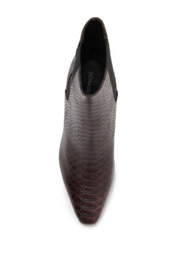 Donald Pliner Laila Snake Embossed Bootie Dark Brown Size 5