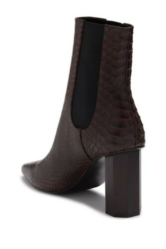 Donald Pliner Laila Snake Embossed Bootie Dark Brown Size 5