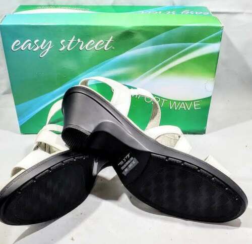 Easy Street Gretchen Dress Sandal white crocodile - Size 9m