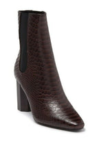 Donald Pliner Laila Snake Embossed Bootie Dark Brown Size 5