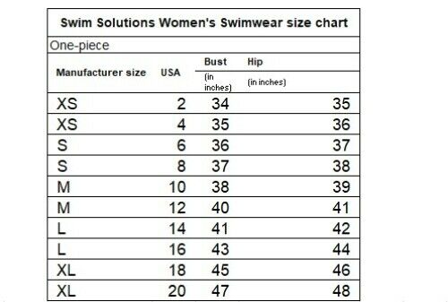Swim Solutions VINTAGE DITSY NAVY Off-the-Shoulder One-Piece Swimsuit Size 14
