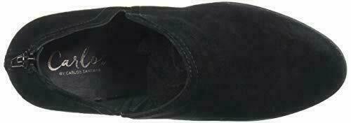 Carlos Santana Carmin Suede Block Heel Ankle Boot Color Black Size 5