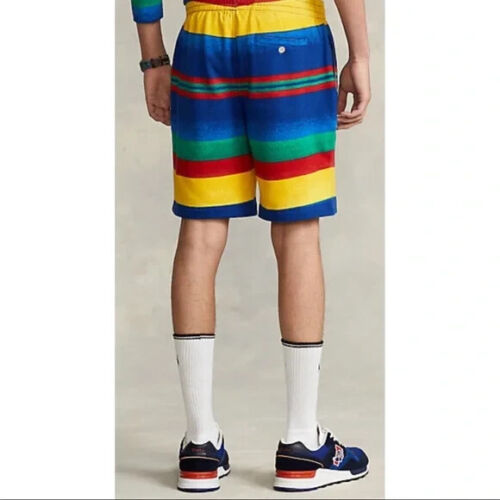 Polo Ralph Lauren Men's 8 Inch Striped Spa Terry Shorts  Multicolor Size L