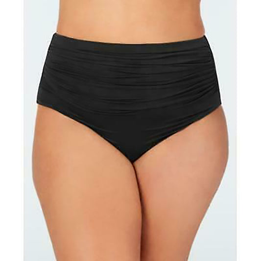 Lauren Ralph Lauren BLACK Plus Size High-Waist Bikini Swim Bottom  Size 20W