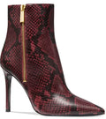 Bar III Womens Brrett Pointed-Toe Boot  Color Red Snake Size 5.5M